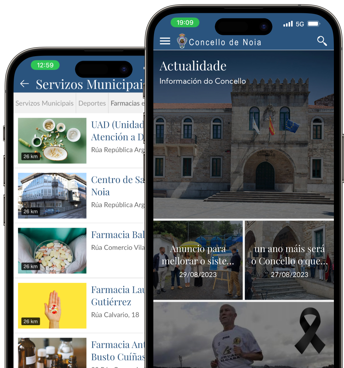 iPhone Apps Ayuntamiento Noia dual
