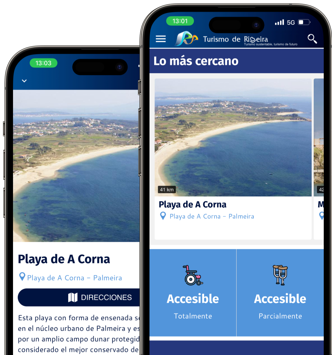 iPhone Apps Turismo Ayuntamiento Ribeira dual