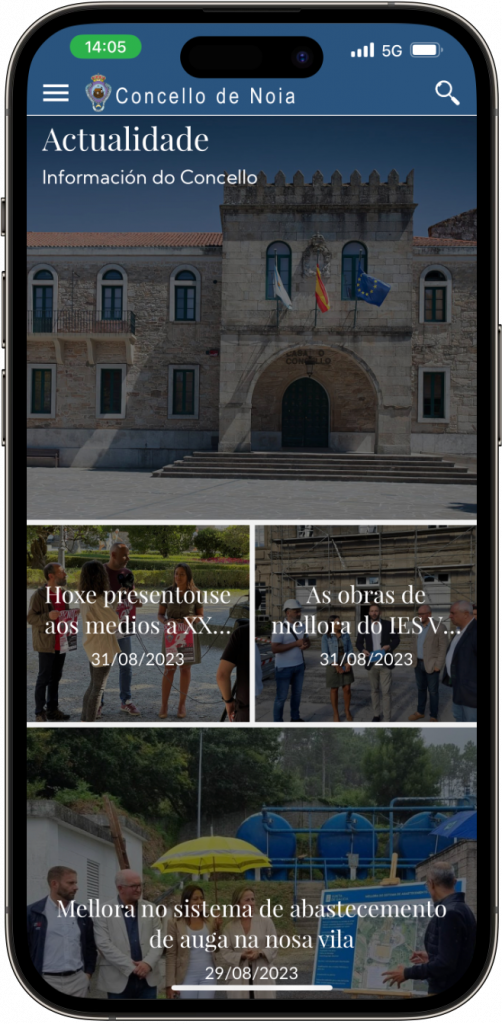 iPhone App Aplicación Ayuntamiento Concello de Noia 1