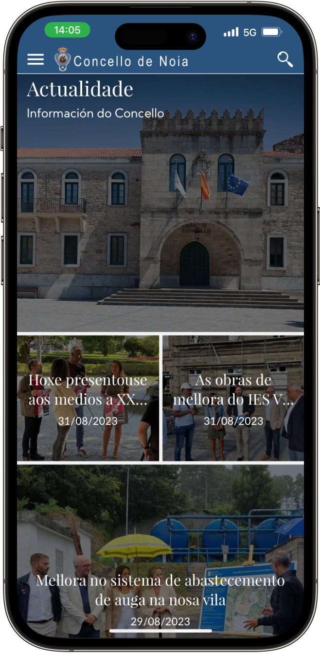 iPhone App Aplicación Ayuntamiento Concello de Noia 1